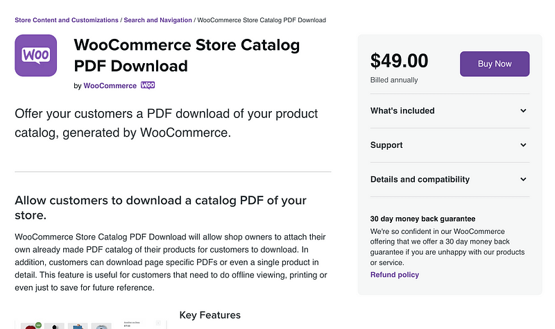 WooCommerce Store Catalog PDF Download plugin