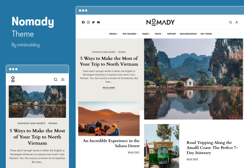 Nomady Theme - Magazine Theme for Digital Nomads