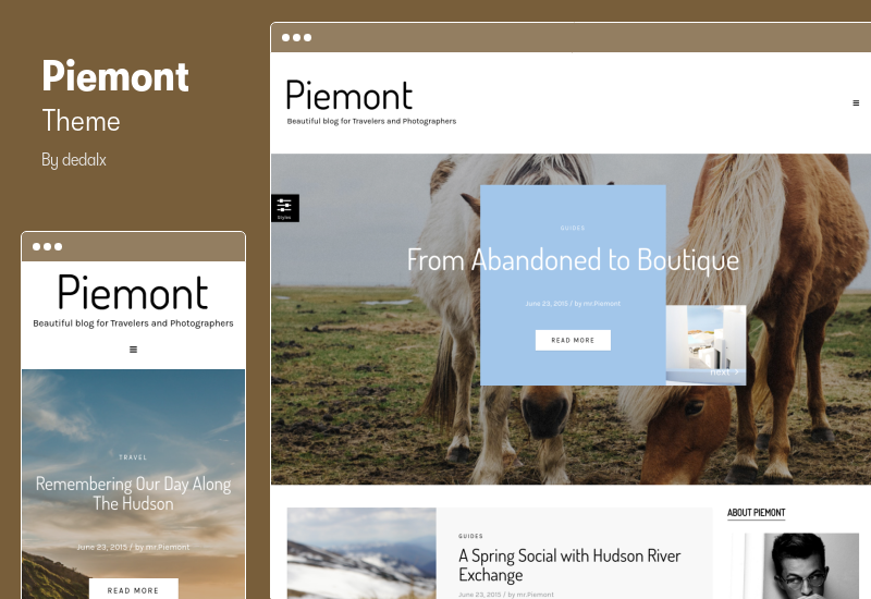 Piemont Theme - Travel & Lifestyle WordPress Theme