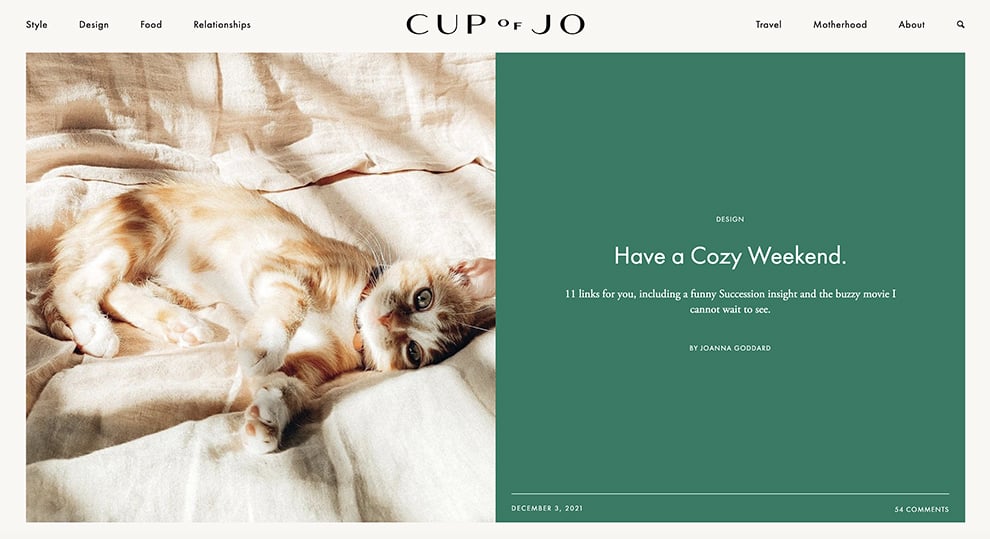 cup of jo best blog for women