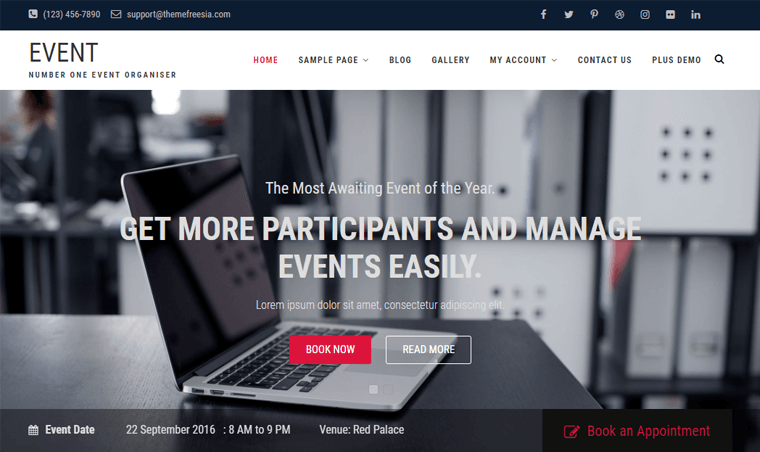Event-free WordPress themes for event websites