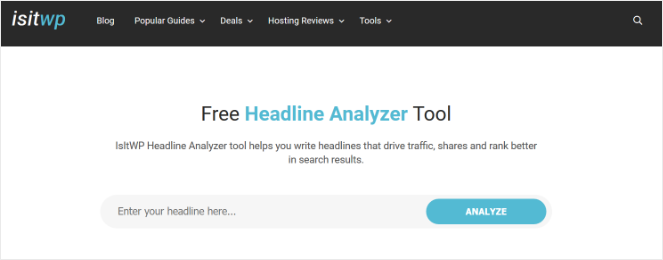 Headline analyzer tool