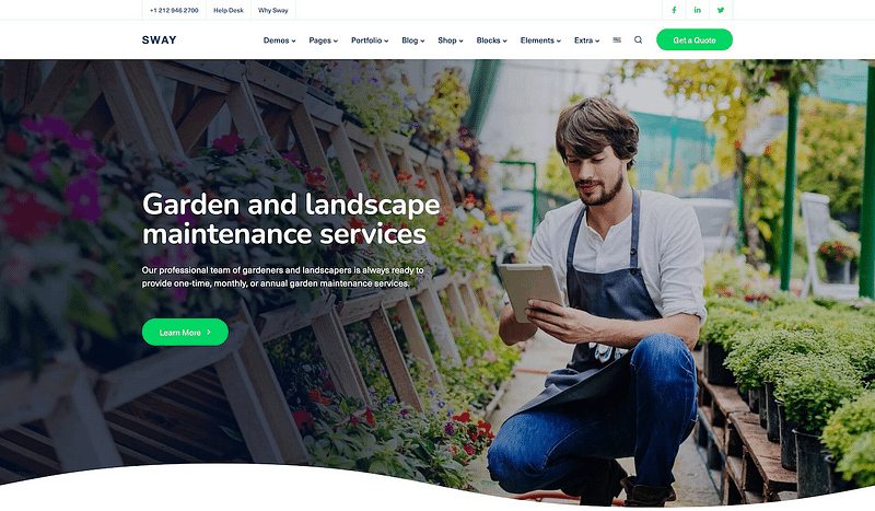 Sway Landscaping theme