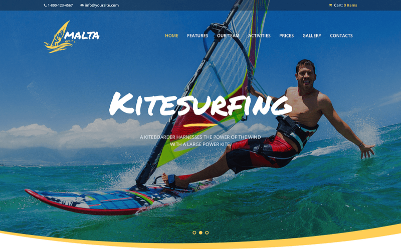 Malta windsurfing WordPress themes