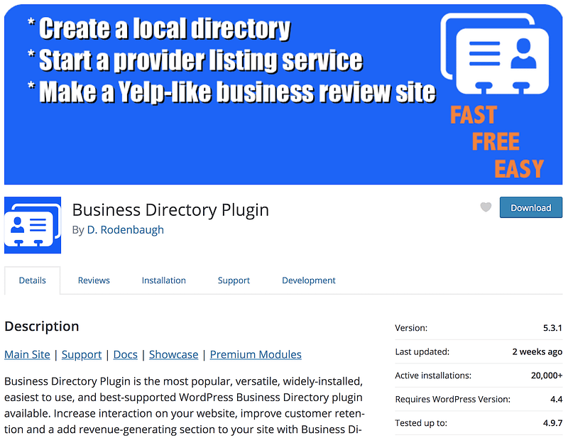 Business Directory plugin