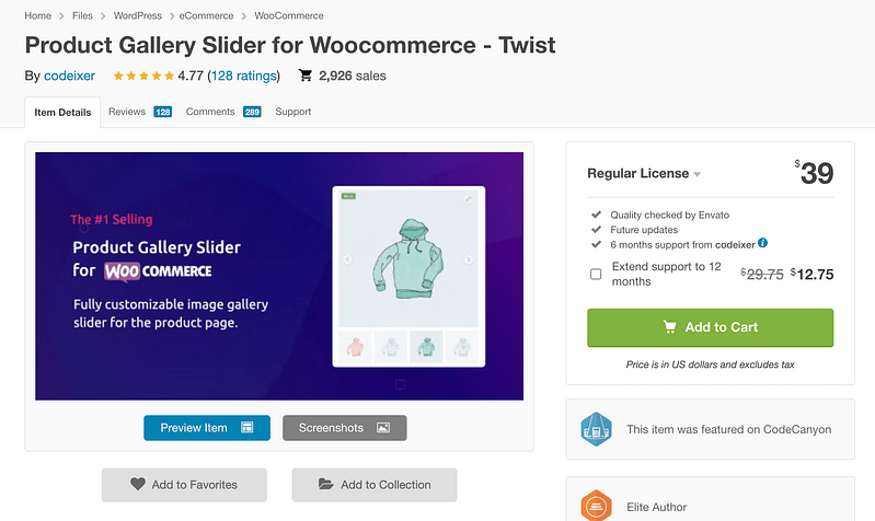 Twist - Product Gallery Slider plugin