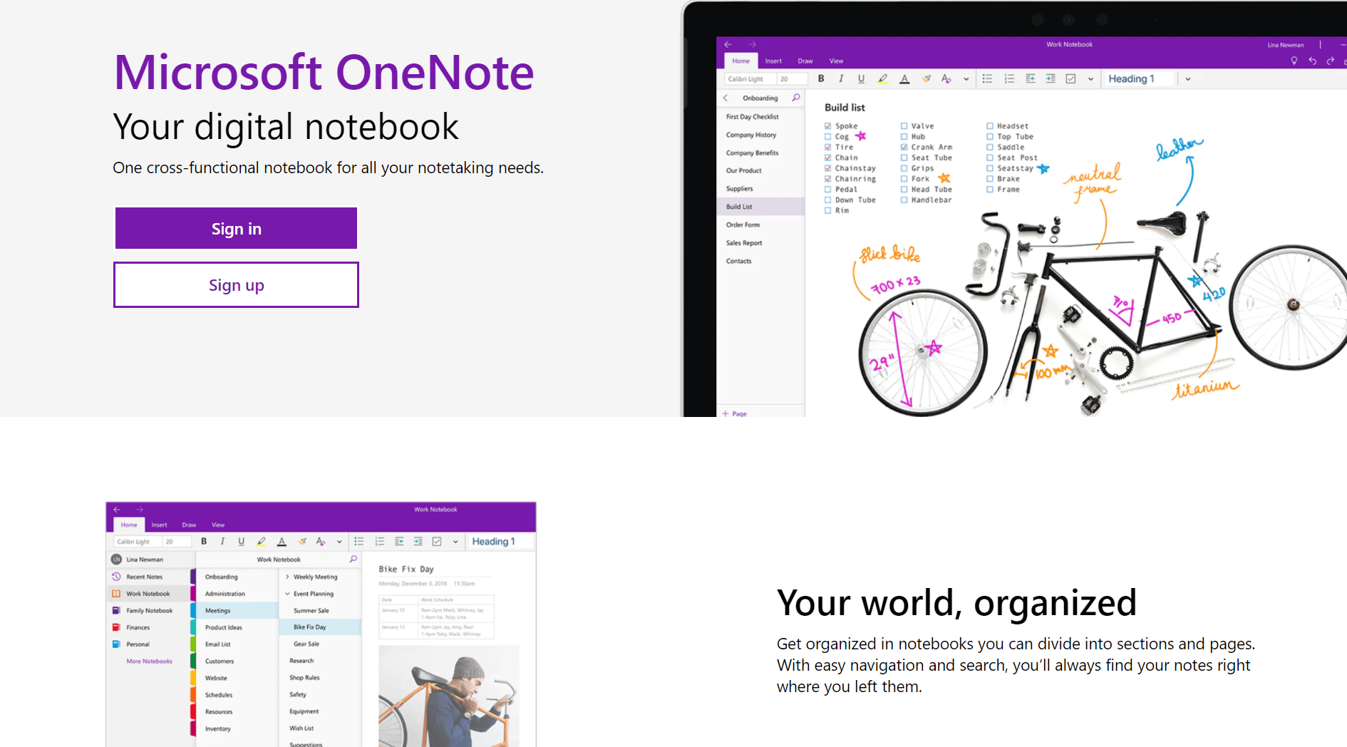 best note taking apps - Microsoft OneNote