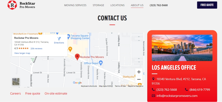 contact us page design with map 