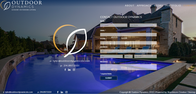 hotel contact us page design