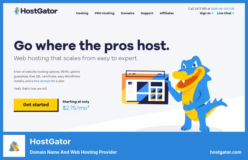 HostGator - Domain Name and Web Hosting Provider