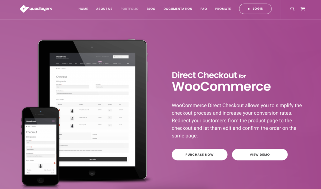 WooCommerce Direct Checkout plugin