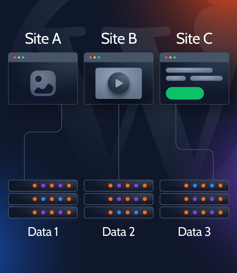 multisite setup creates different databases 