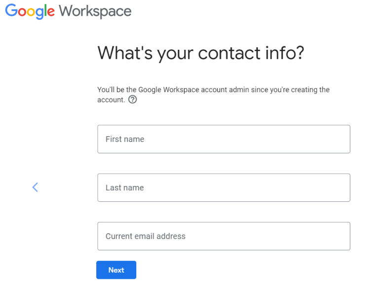 creating free business mail with google workspace