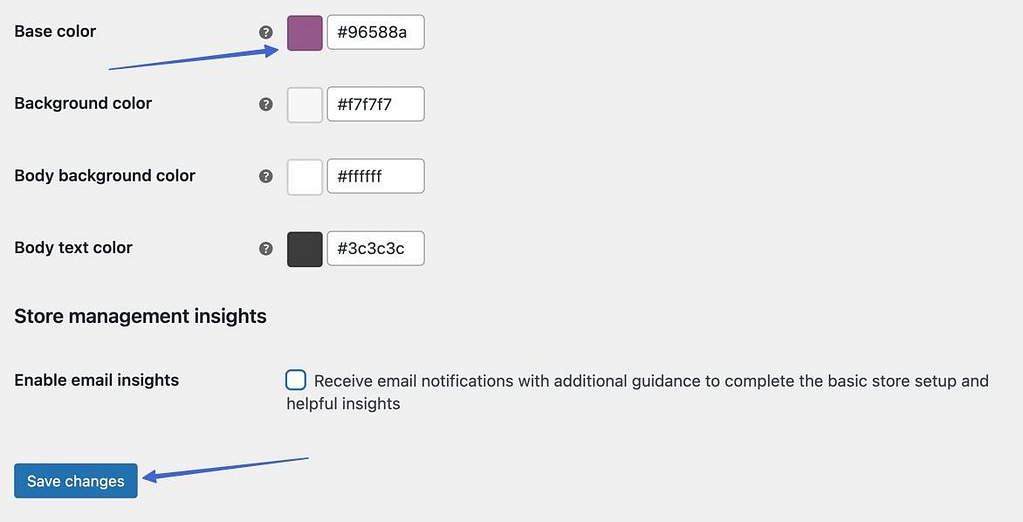 customize WooCommerce emails with colors