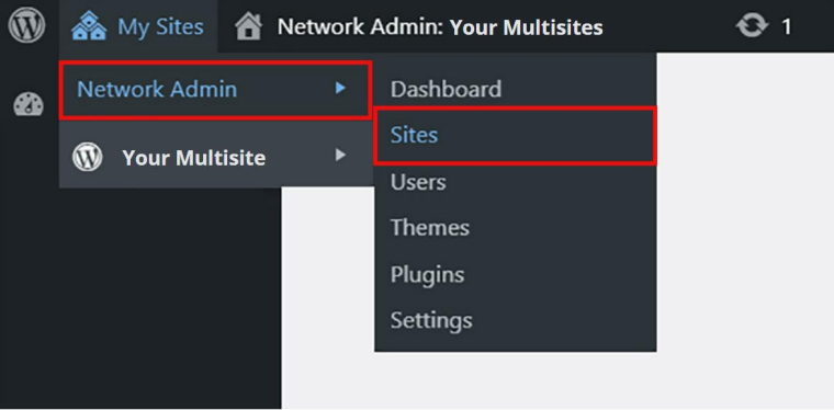 network admin multisites