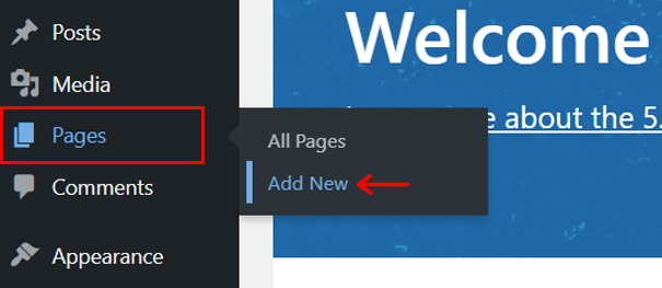 Add New Page in WordPress