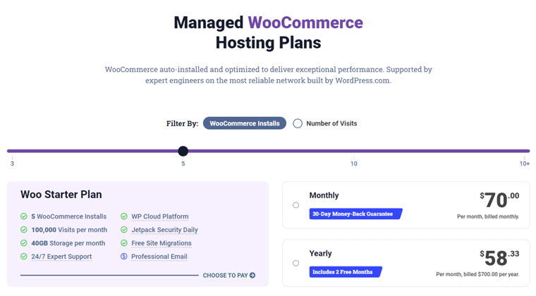 WooCommerce Pricing Plans on Pressable