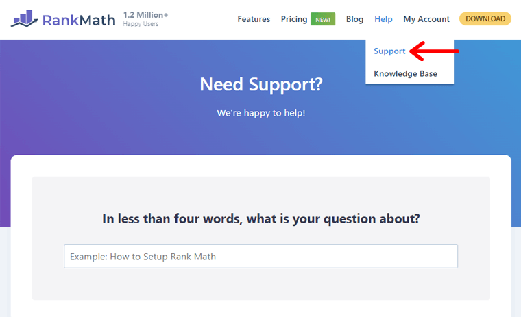 Customer Support of Rank Math