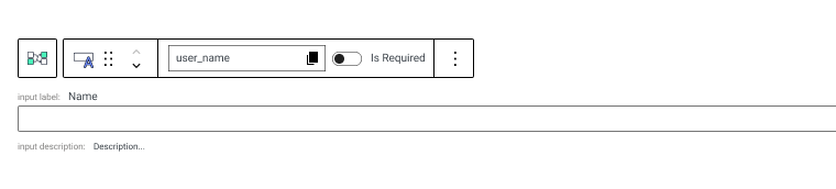 user name form field