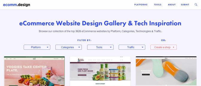 ecomm.design website homepage