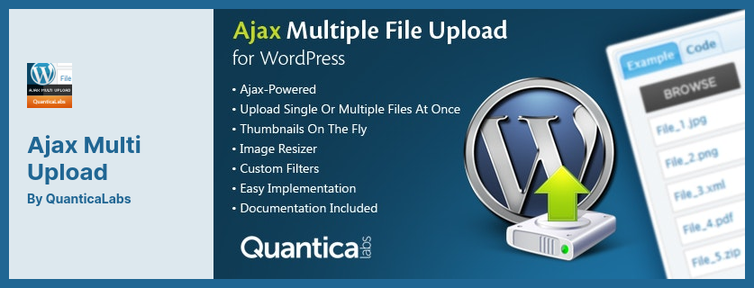 Ajax Multi Upload Plugin - A File Upload WordPress Plugin Based On Jquery