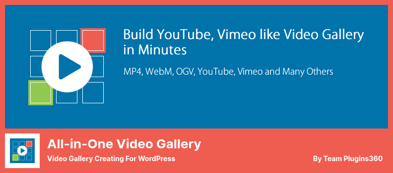 All-in-One Video Gallery Plugin - Video Gallery Creating For WordPress