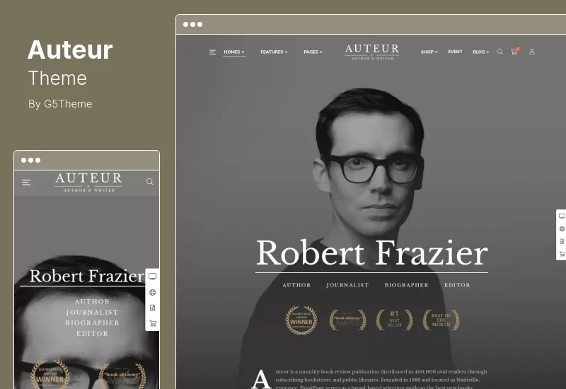 Auteur Theme - WordPress Theme for Authors and Publishers