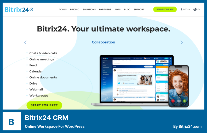 Bitrix24 CRM Plugin - Online Workspace for WordPress