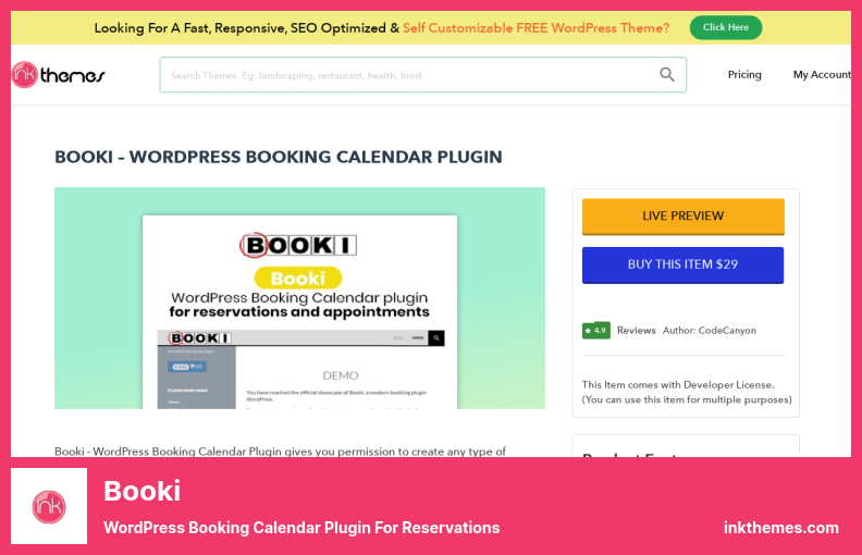 Booki Plugin - WordPress Booking Calendar plugin for reservations