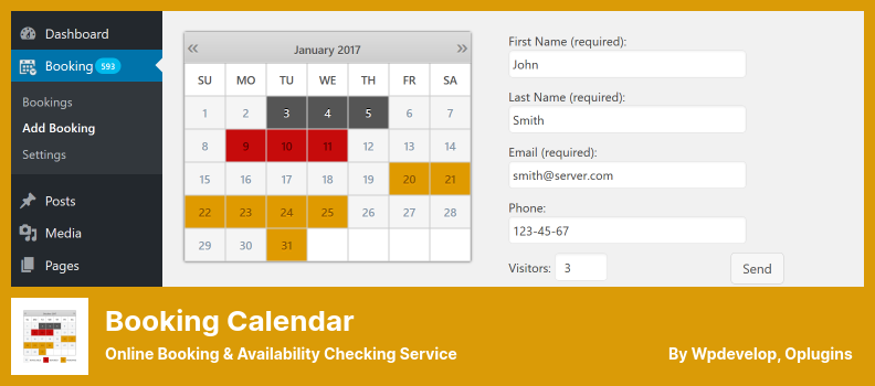 Booking Calendar Plugin - Online Booking & Availability Checking Service