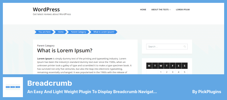 Breadcrumb Plugin - An Easy And Light Weight Plugin To Display Breadcrumb Navigation