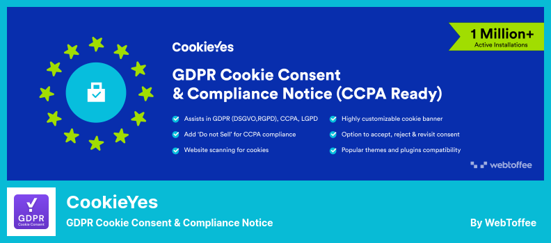 CookieYes Plugin - GDPR Cookie Consent & Compliance Notice