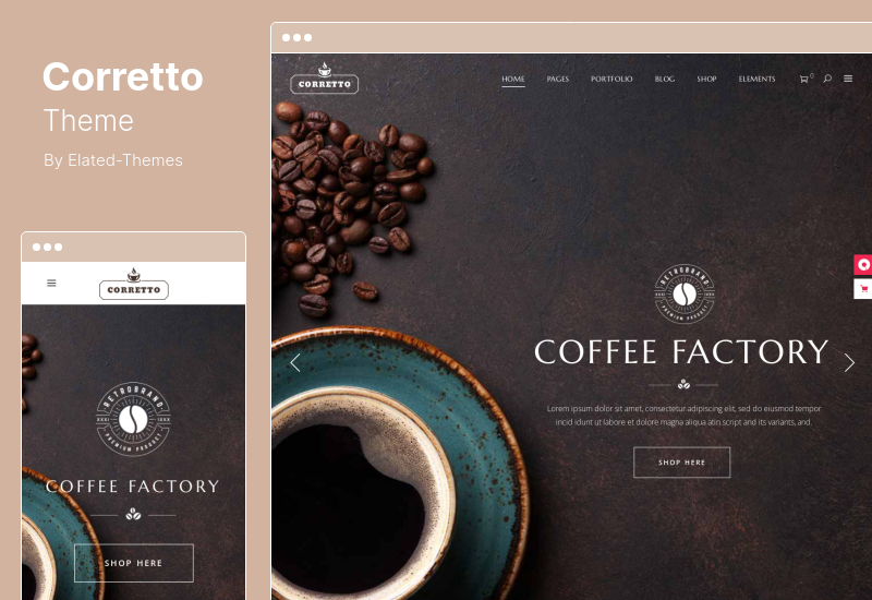 Corretto Theme - A WordPress Theme for Coffee Shops Cafés