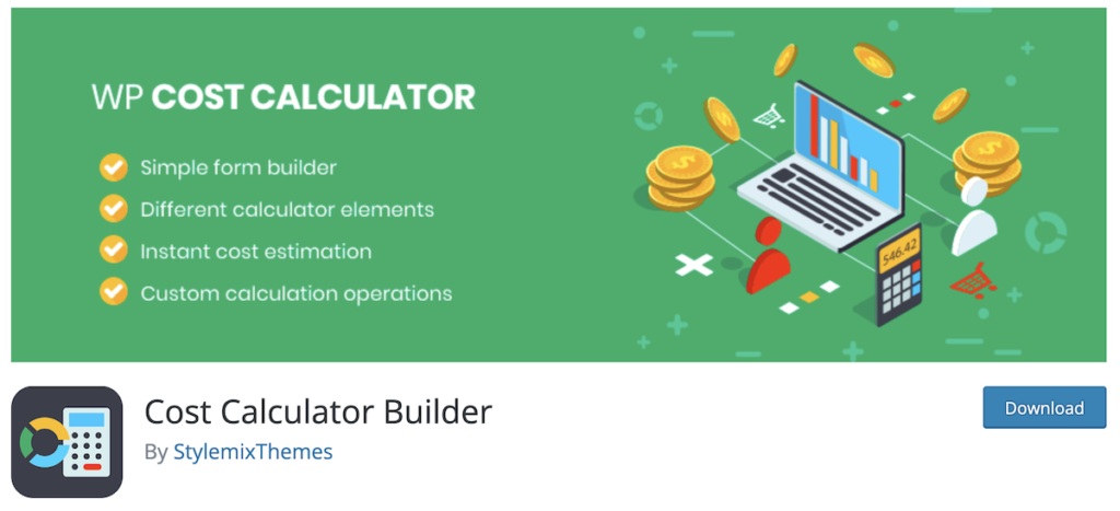 Cost Calculator Builder WordPress plugin
