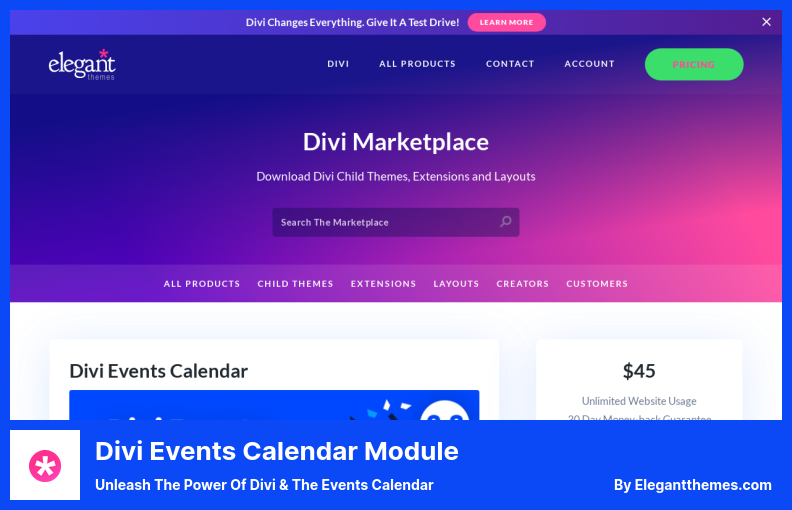 Divi Events Calendar Module Plugin - Unleash The Power of Divi & The Events Calendar