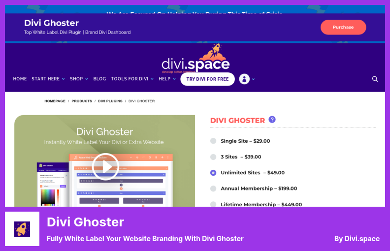 Divi Ghoster Plugin - Fully White Label Your Website Branding With Divi Ghoster