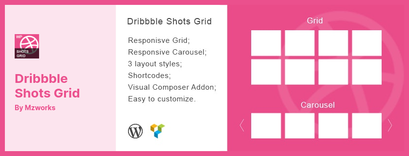 Dribbble Shots Grid Plugin - Dribbble Widget For WordPress