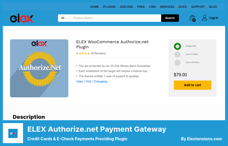 ELEX Authorize.net Payment Gateway for WooCommerce Plugin - Credit Cards & E-Check Payments Providing Plugin