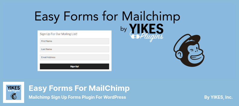 Easy Forms for MailChimp Plugin - Mailchimp Sign Up Forms Plugin For WordPress