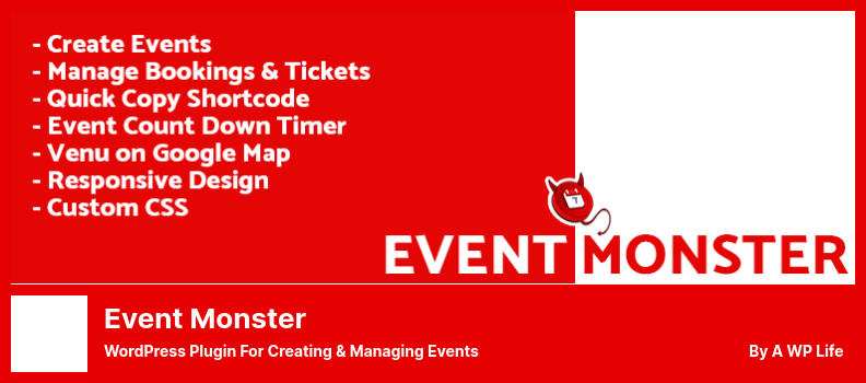 Event Monster Plugin - WordPress Plugin for Creating & Managing Events