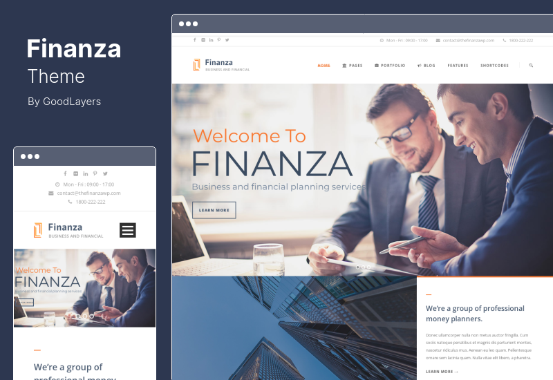 Finanza Theme - Business  Financial WordPress
