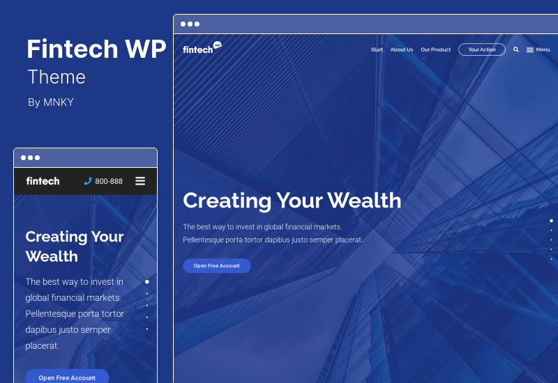 Fintech WP Theme - Financial Technology Services WordPress Theme