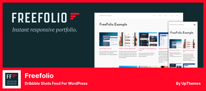 Freefolio Plugin - Dribbble Shots Feed For WordPress