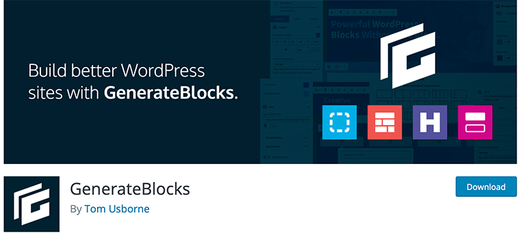 GenerateBlocks WordPress Gutenberg blocks plugin