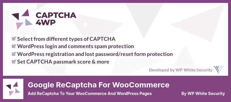 Google reCaptcha for WooCommerce Plugin - Add reCaptcha to Your WooCommerce and WordPress Pages