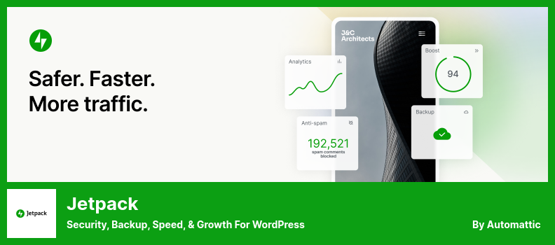 Jetpack Plugin - Security, Backup, Speed, & Growth For WordPress