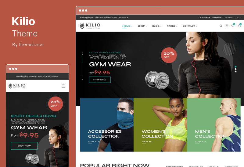 Kilio Theme - Sport Shop WooCommerce WordPress Theme