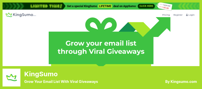 KingSumo Plugin - Grow Your Email List With Viral Giveaways