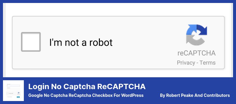 Login No Captcha reCAPTCHA Plugin - Google No Captcha ReCaptcha checkbox For WordPress