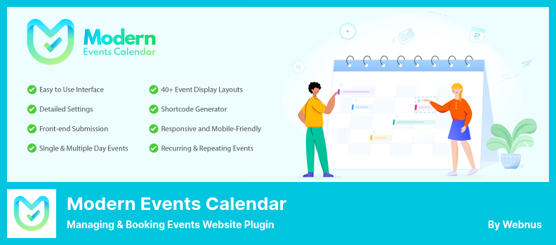 Modern Events Calendar Plugin - Managing & Booking Events Website Plugin